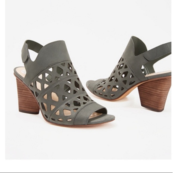 Vince Camuto Shoes - Vince Camuto Cutout Nubuck Heeled Sandals- Deverly